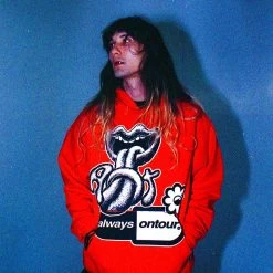 Always On Tour Lips Hoodie - Red 10 Always On Tour Lips Hoodie - Red -Fashion clothing img20230324 09480379