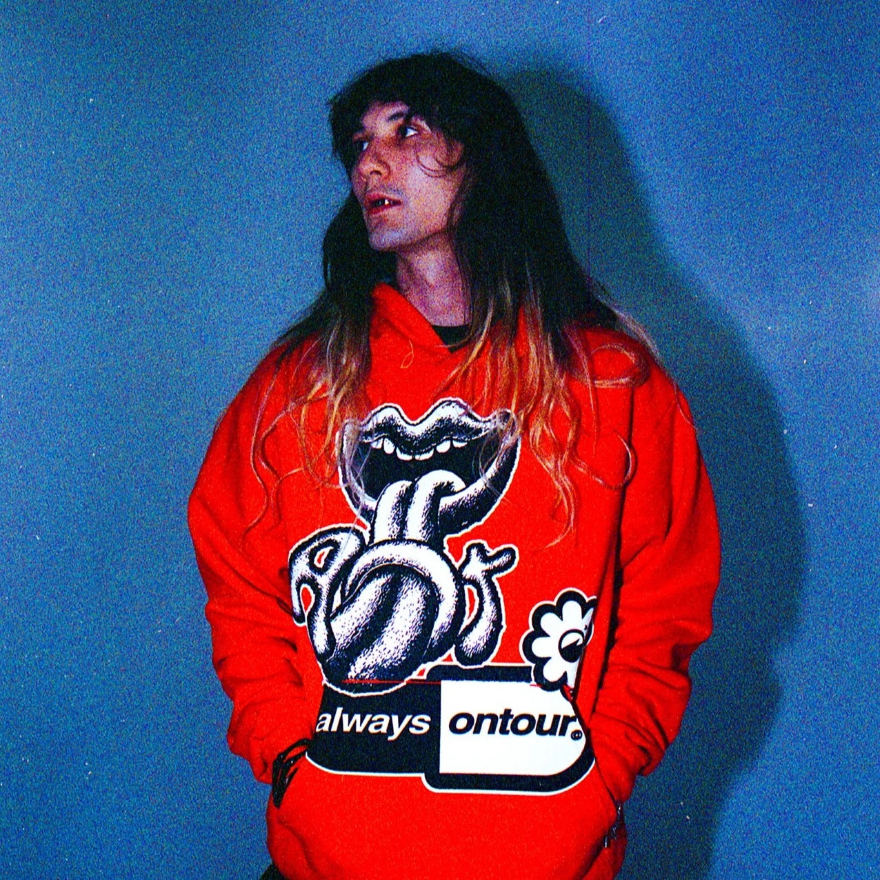 Always On Tour Lips Hoodie - Red 6 Always On Tour Lips Hoodie - Red - Image 4